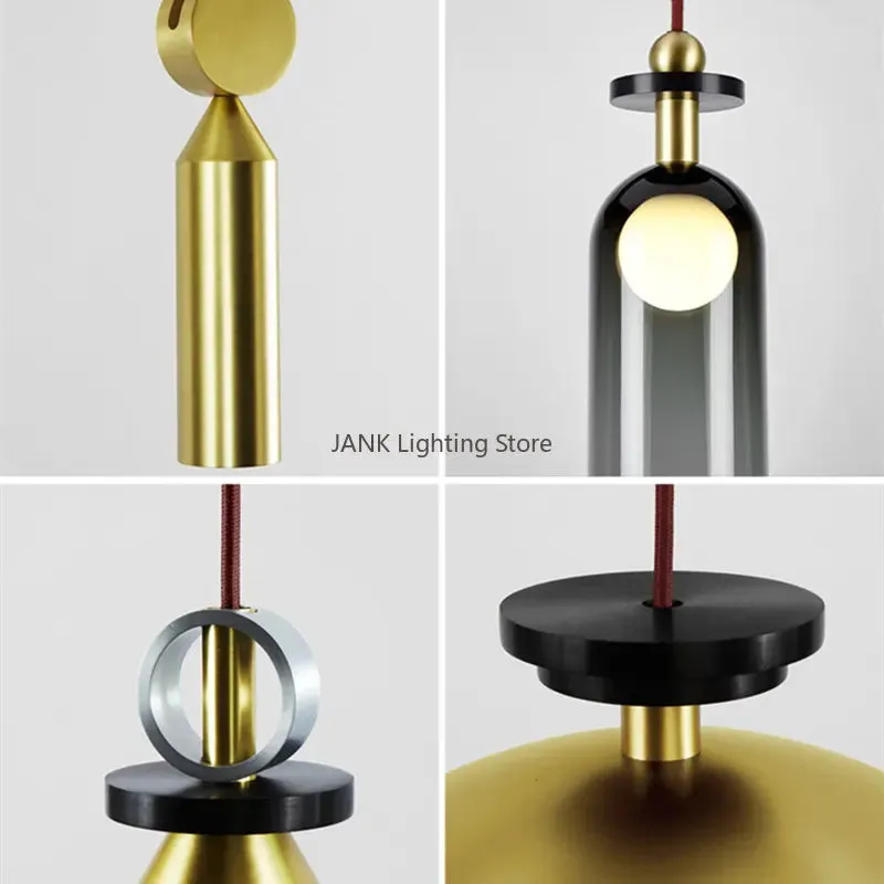 Mansion Adjustable Glass Chandelier - LED Minimalist Decorative Lamp