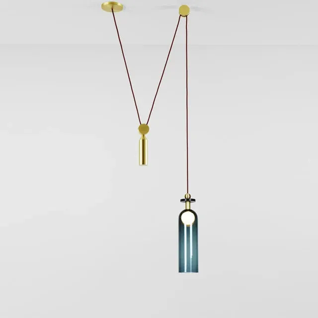 Mansion Adjustable Glass Chandelier - LED Minimalist Decorative Lamp