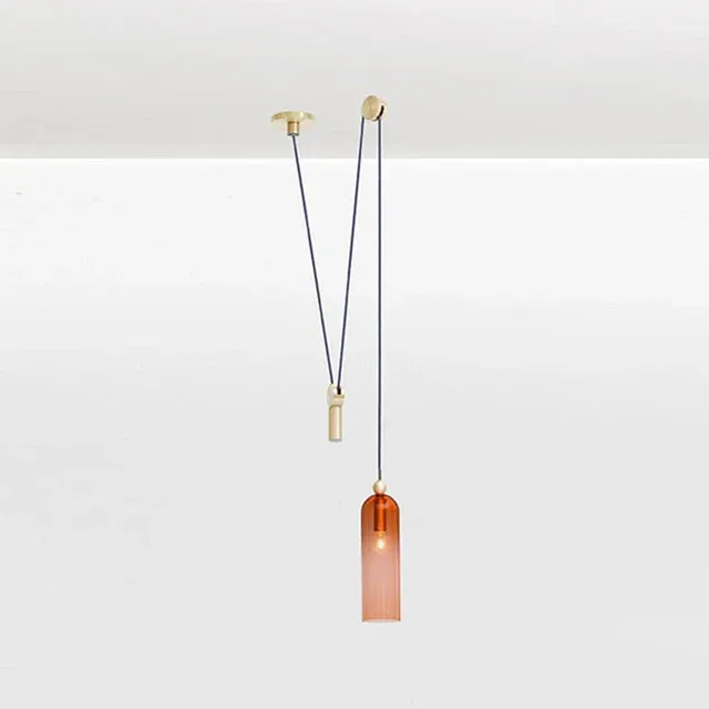Mansion Adjustable Glass Chandelier - LED Minimalist Decorative Lamp
