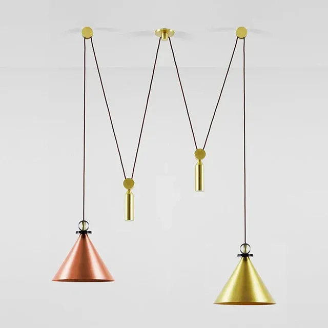 Mansion Adjustable Glass Chandelier - LED Minimalist Decorative Lamp