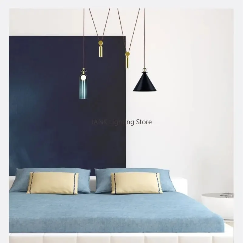 Mansion Adjustable Glass Chandelier - LED Minimalist Decorative Lamp