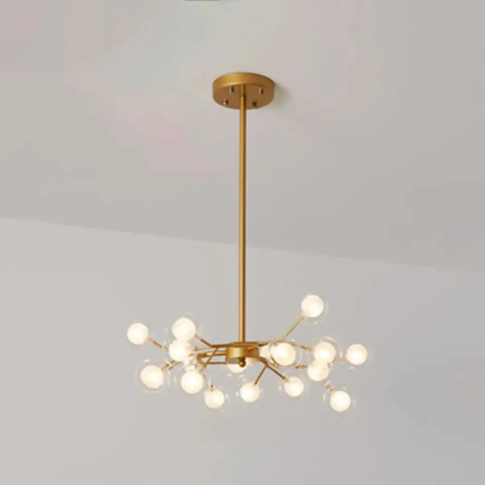 Metallic Branch Chandelier Light Simplicity LED Pendant Light Fixture for Living Room