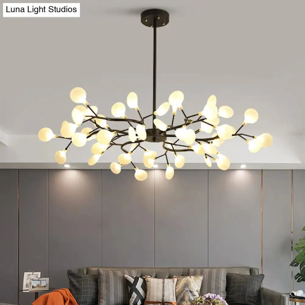 Metallic Branch Chandelier Light Simplicity LED Pendant Light Fixture for Living Room