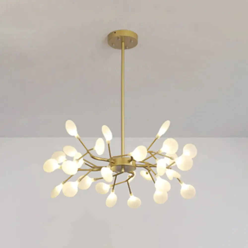 Metallic Branch Chandelier Light Simplicity LED Pendant Light Fixture for Living Room