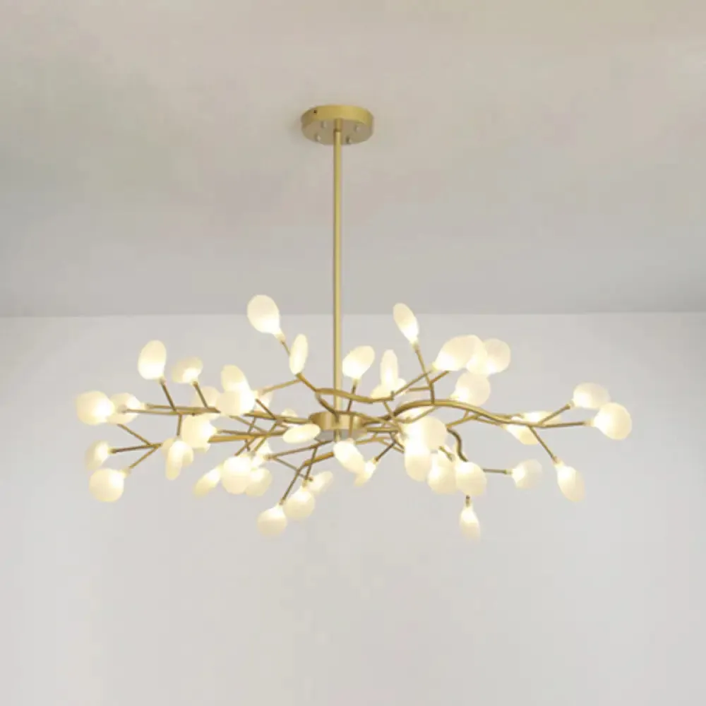 Metallic Branch Chandelier Light Simplicity LED Pendant Light Fixture for Living Room