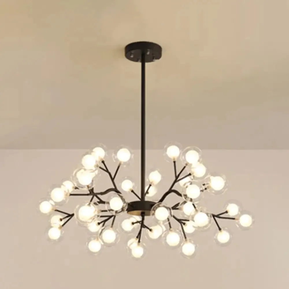 Metallic Branch Chandelier Light Simplicity LED Pendant Light Fixture for Living Room