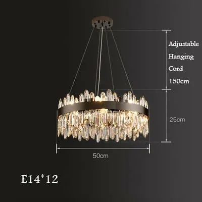 Modern Creative Fancy Design Black Crystal Chandelier
