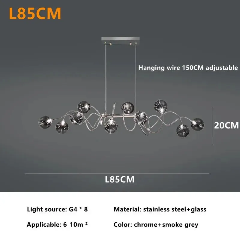 Modern Glass Pendant Chandelier by Mansion - LED Magic Bean Molecular Design