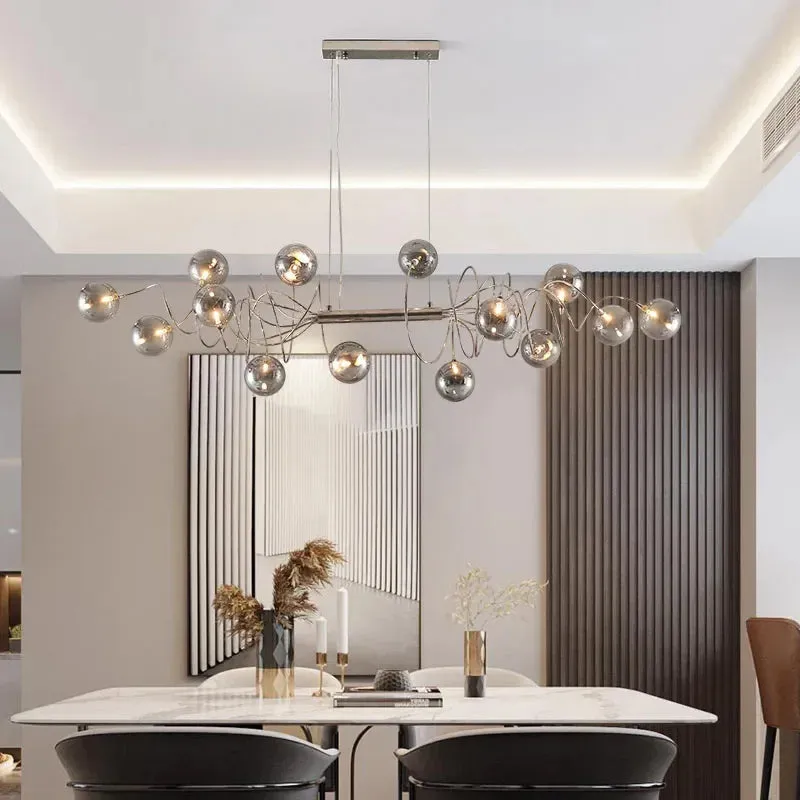 Modern Glass Pendant Chandelier by Mansion - LED Magic Bean Molecular Design