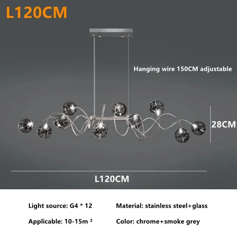 Modern Glass Pendant Chandelier by Mansion - LED Magic Bean Molecular Design