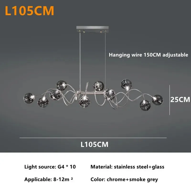 Modern Glass Pendant Chandelier by Mansion - LED Magic Bean Molecular Design