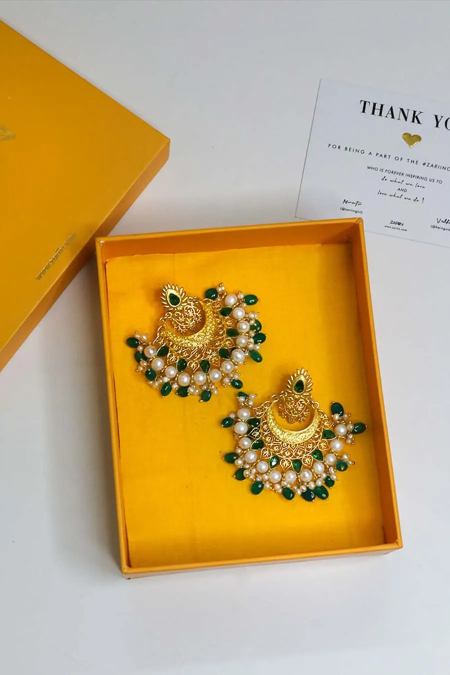 Nadira Gold Plated Chandbali Earrings
