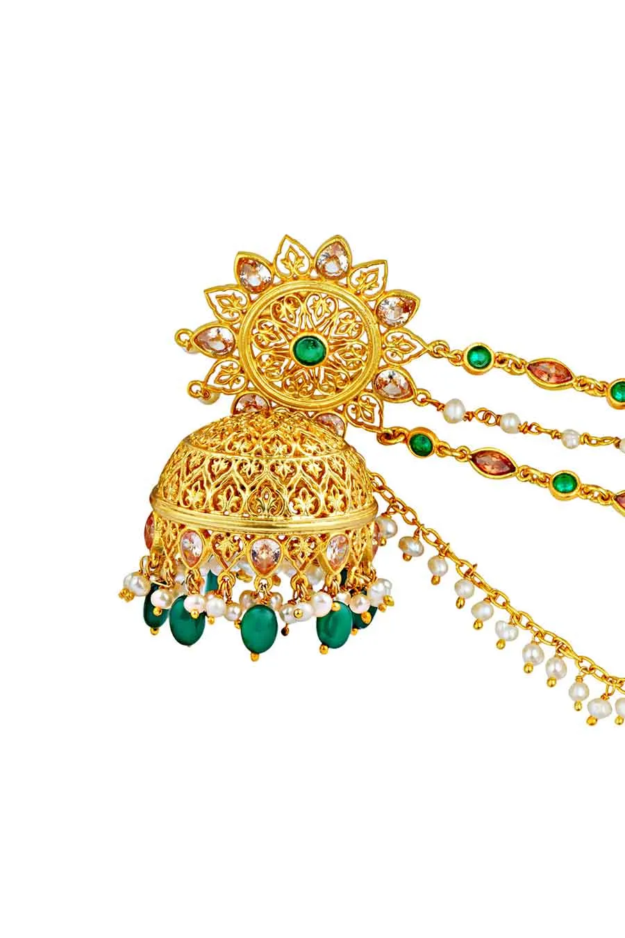 Nazakat Jhumka Earrings With Chains