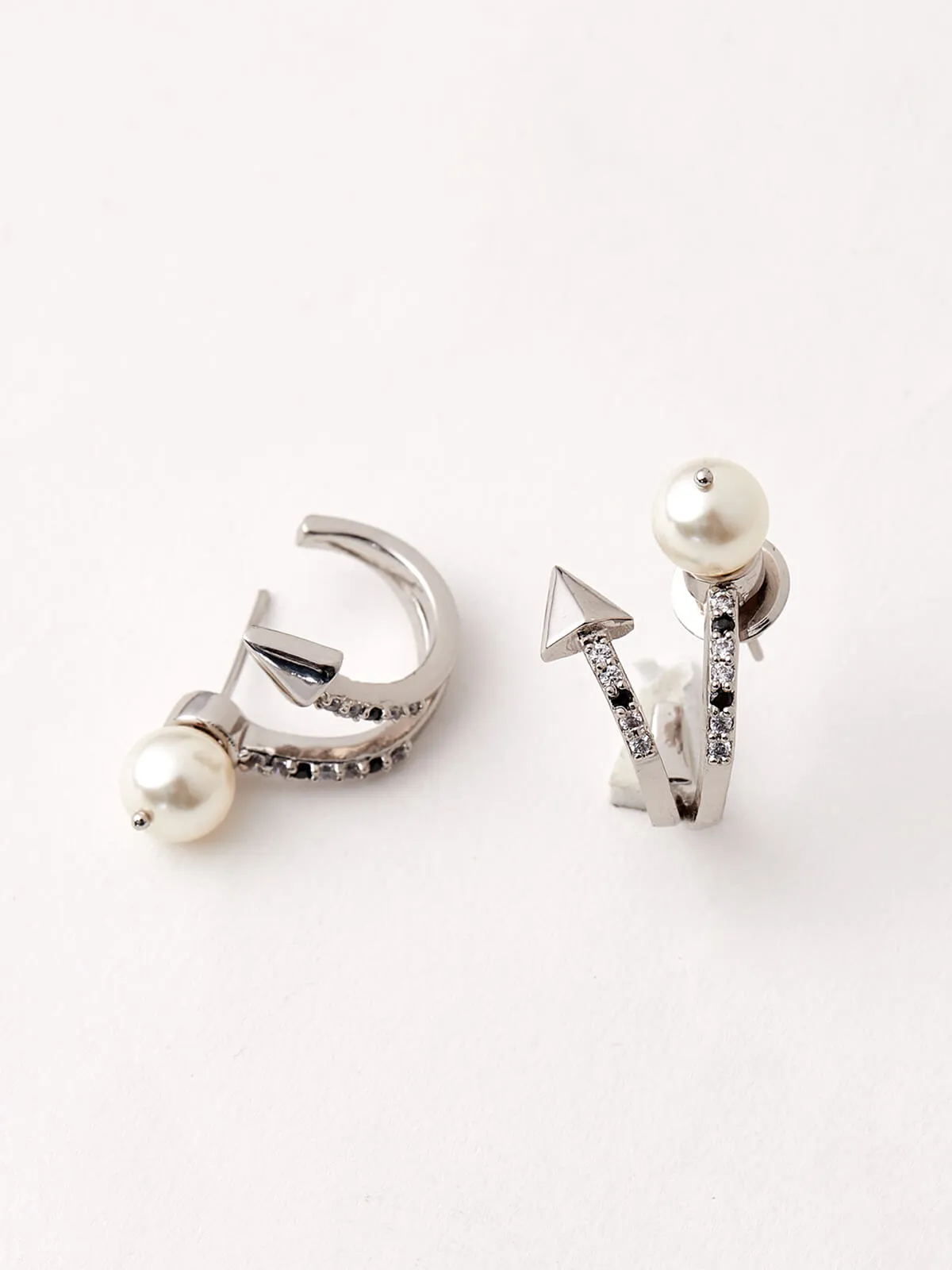 Outhouse   I    Lynx Mini Old Cutler Hoops Silver New OHAW19EA131