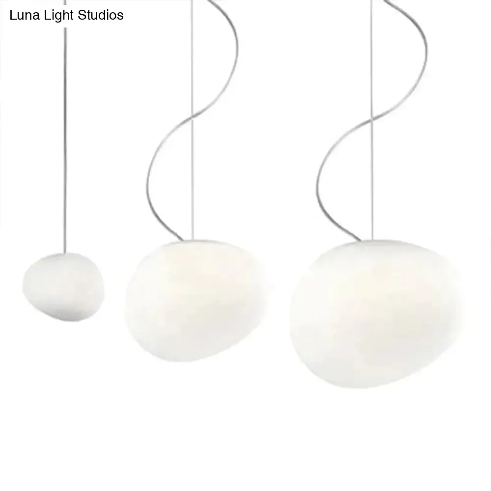 Pebble Chandelier Stone Lamp Living Room Irregular Glass Chandelier Special Shaped Egg Ball Lamp Goose Warm Stone Corridor Lamp