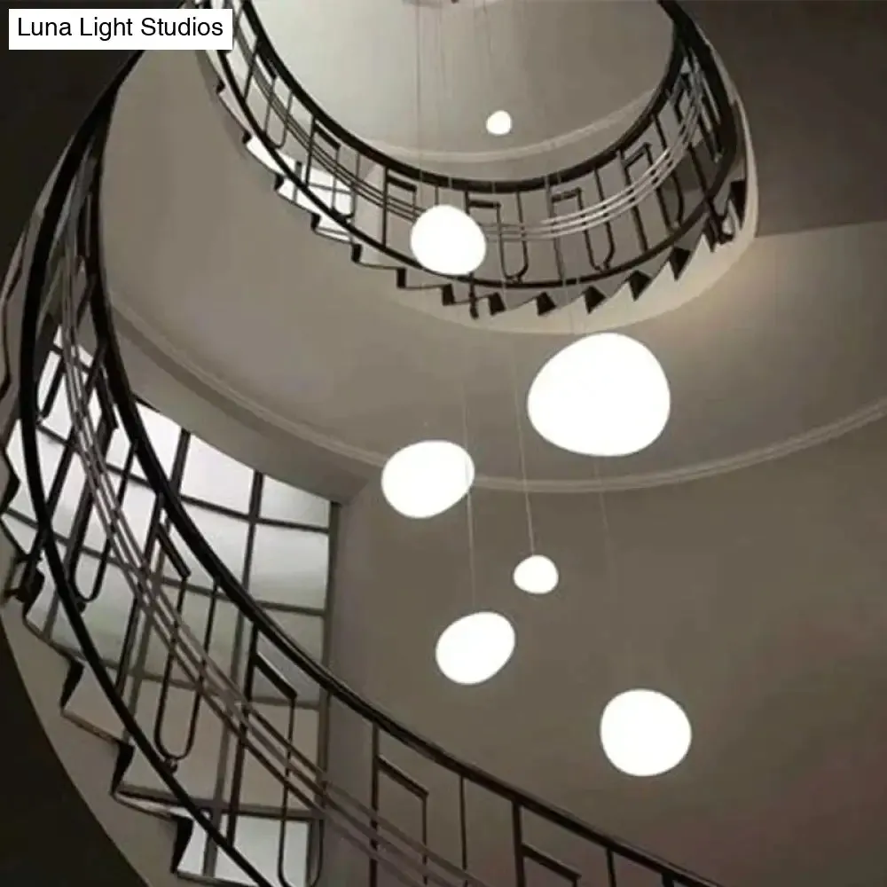 Pebble Chandelier Stone Lamp Living Room Irregular Glass Chandelier Special Shaped Egg Ball Lamp Goose Warm Stone Corridor Lamp