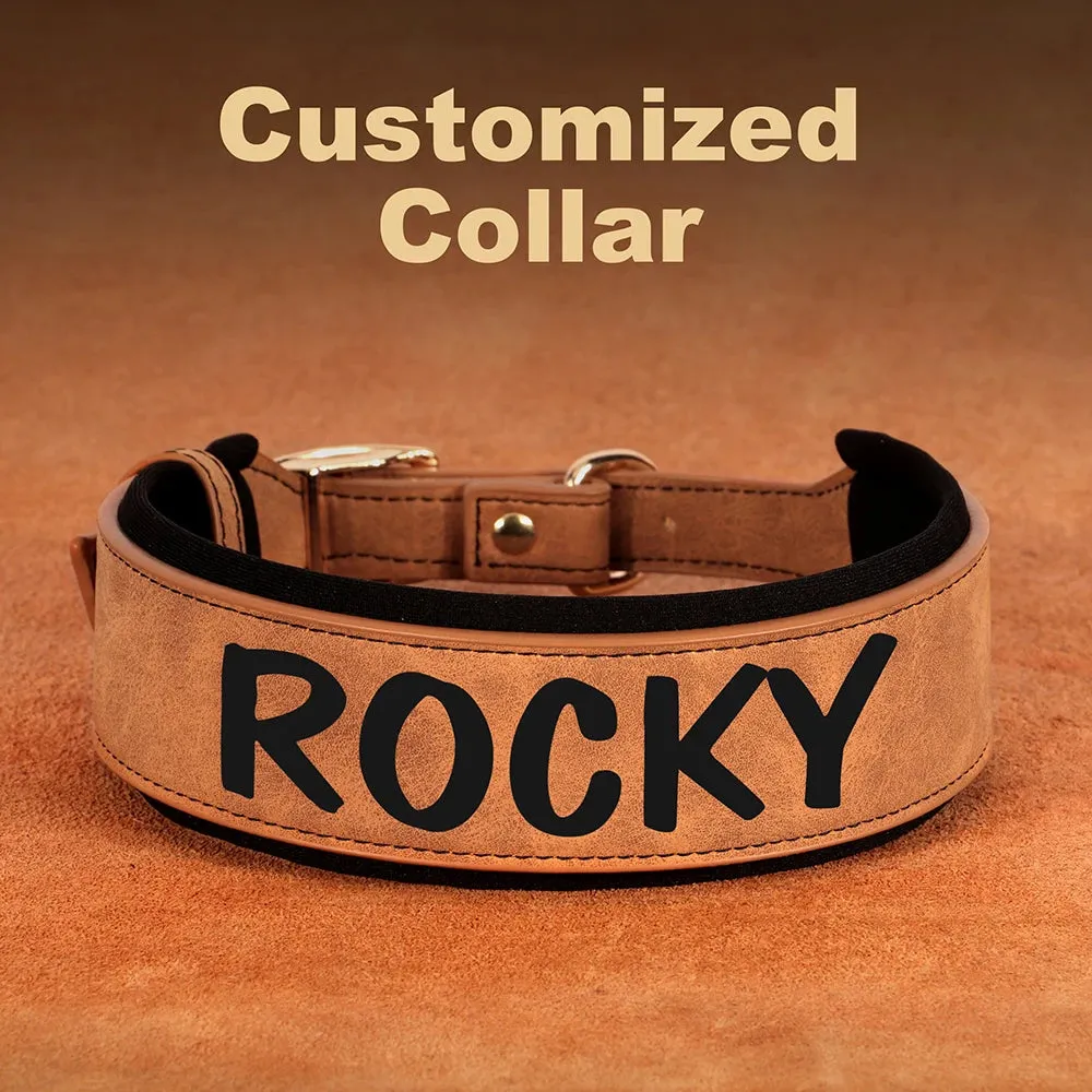 Personalized PU Leather Dog Collar Necklace