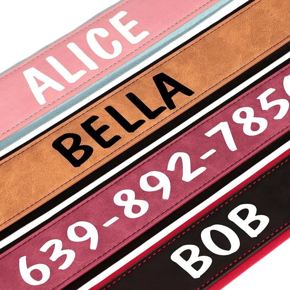 Personalized PU Leather Dog Collar Necklace