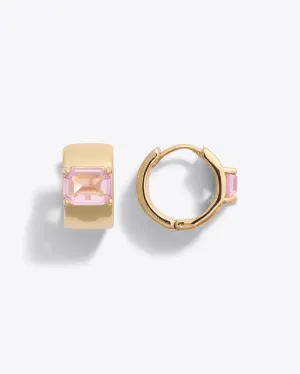 Pink Mini Gem Hoop