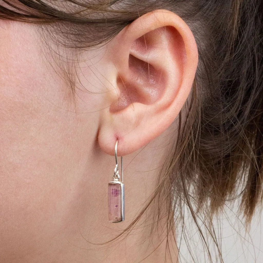 Pink Tourmaline Earrings