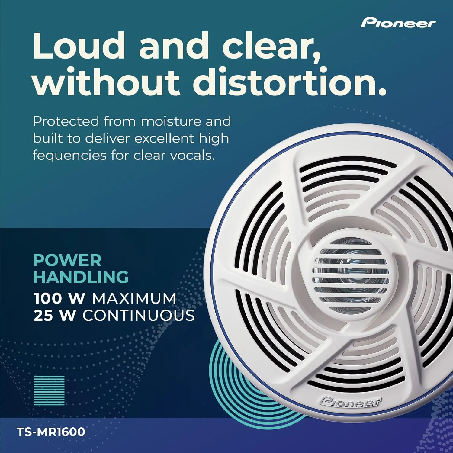 Pioneer TS-MR1600 Nautica Series 6.5-Inch Dual-Cone Marine Speaker