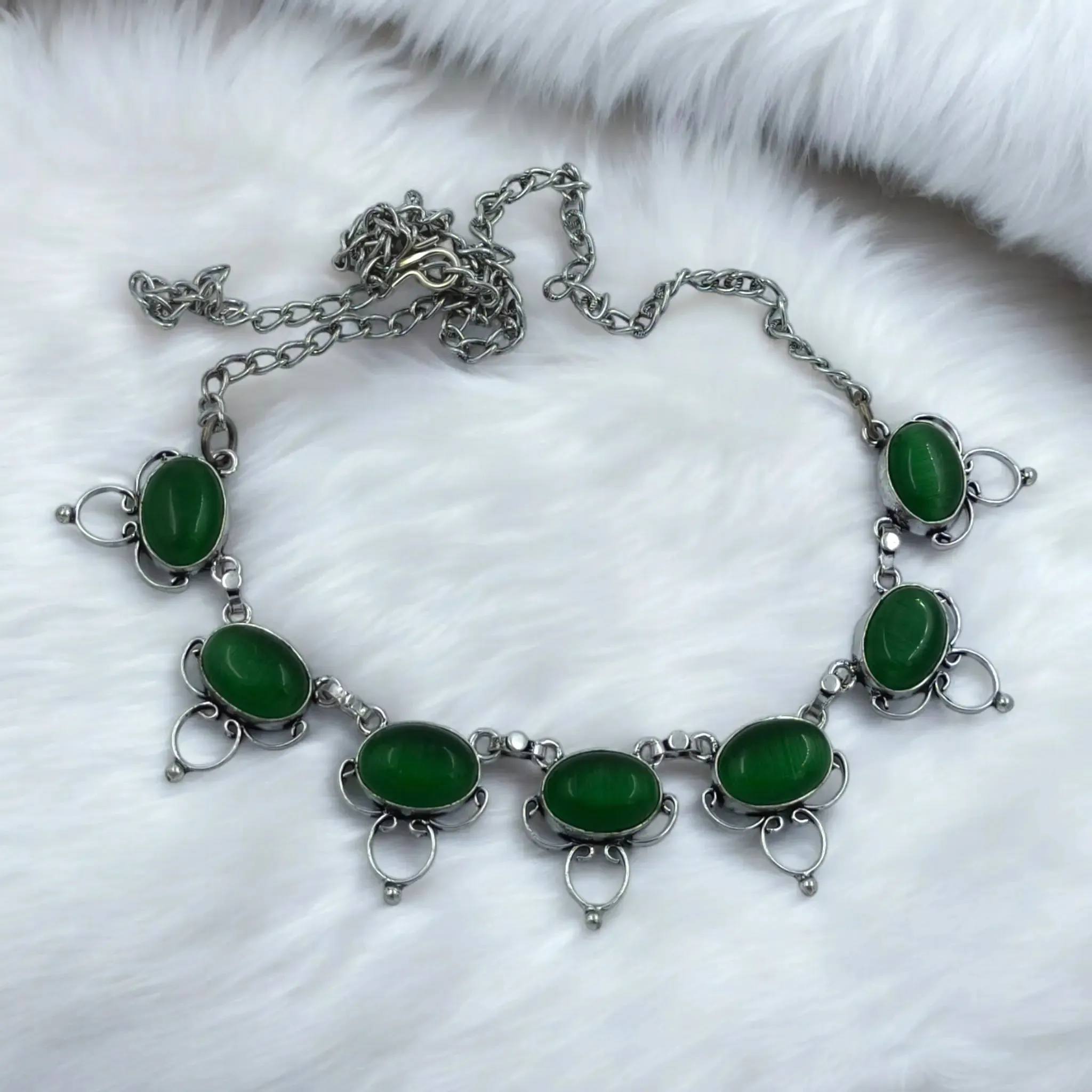 Ruhani Choker Necklace, Green
