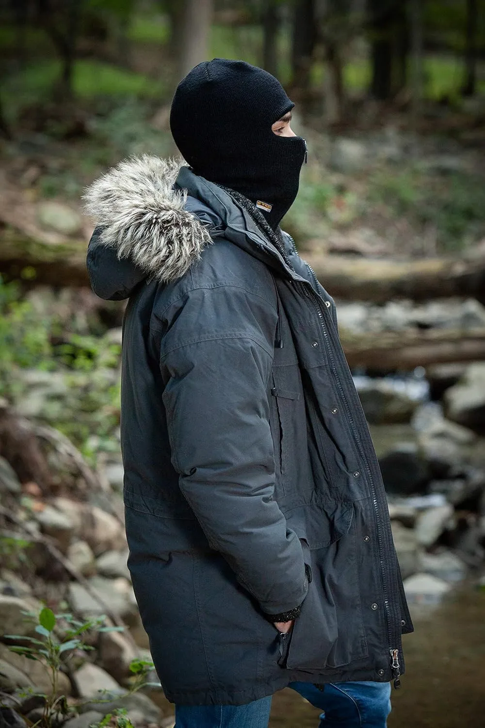Safety Reflective Balaclava Mask with Adjustable Zipper Hat Skull Cap