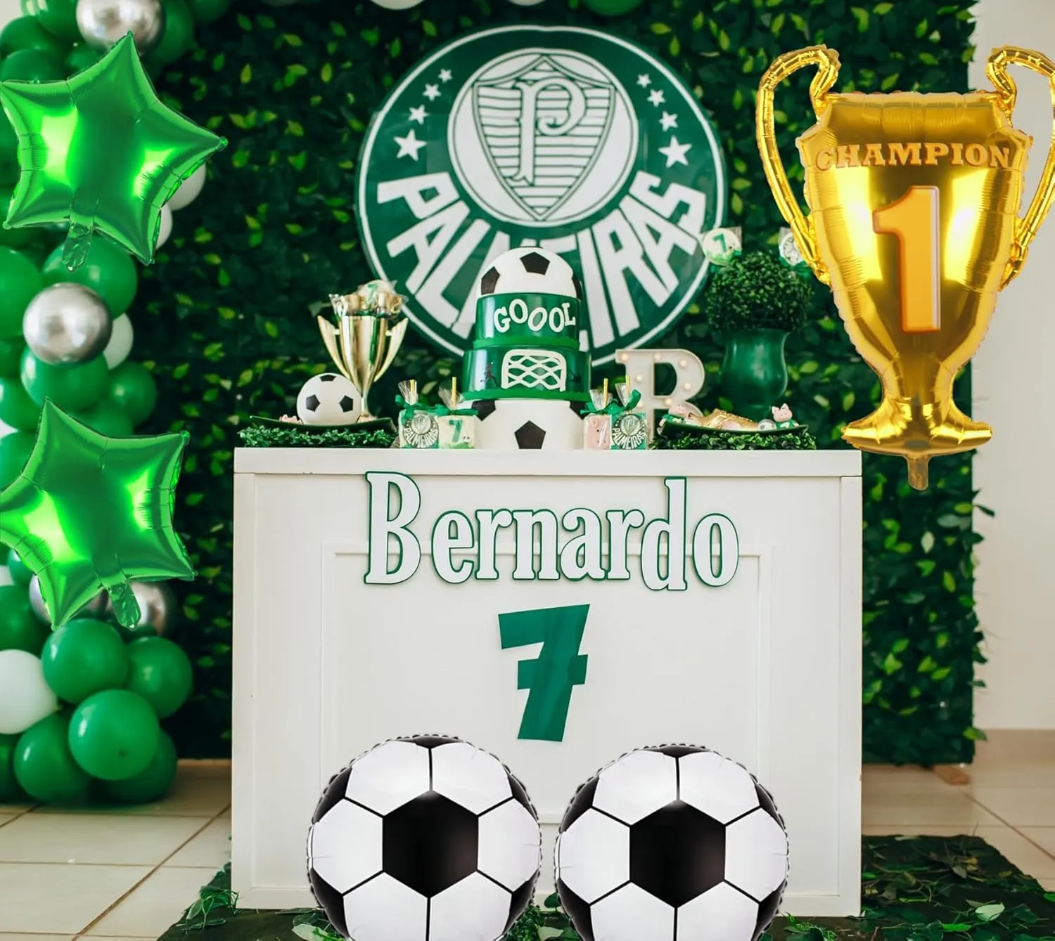 Soccer Balloons Championship Trophy Balloon, 32 Inch Foil Mylar Gold Champion Balloon First Prize Soccer Party Decorations World Cup Sport Theme Birthday Party Balloons Decorations Supplies Decor