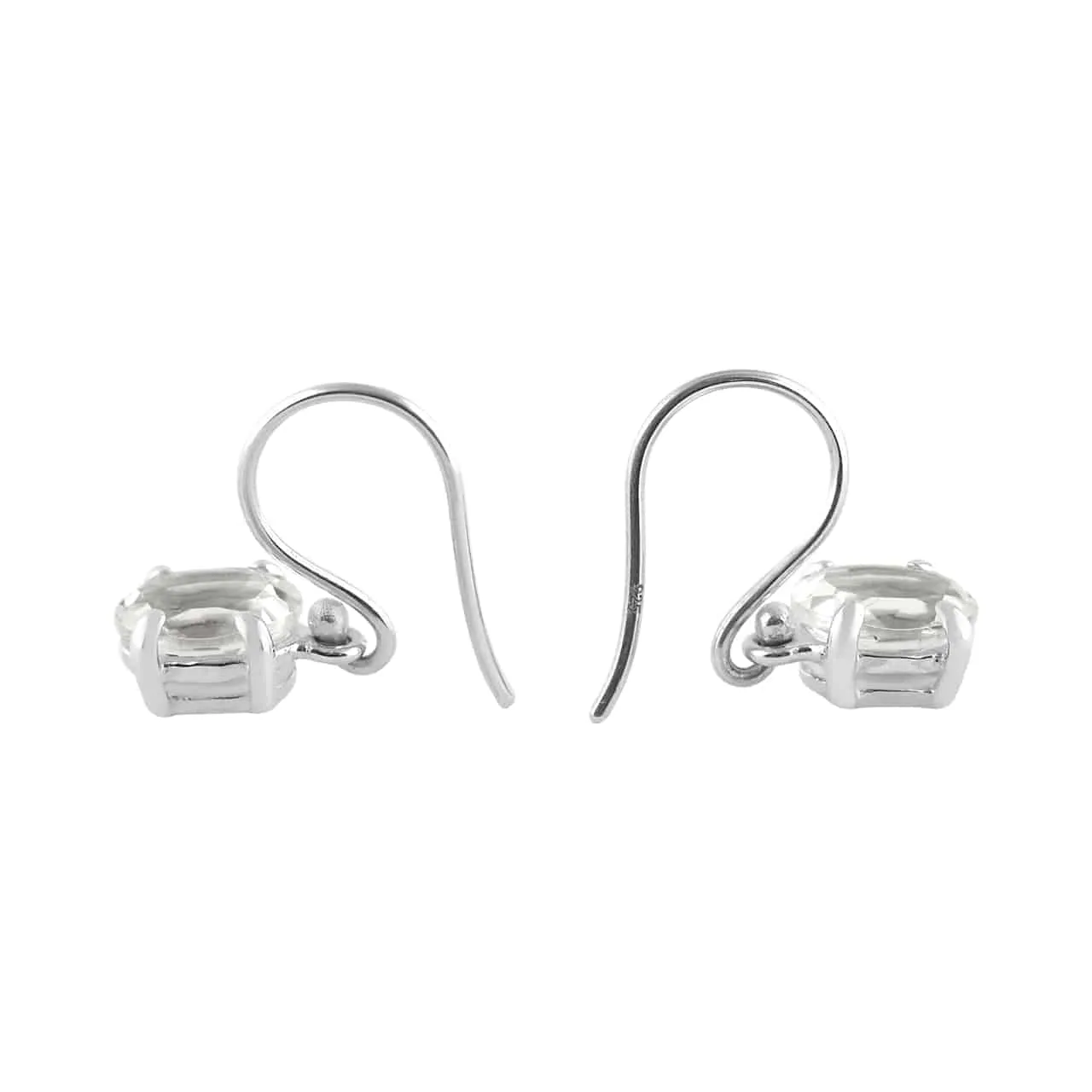 Starborn Danburite Faceted Oval Earrings in Sterling Silver