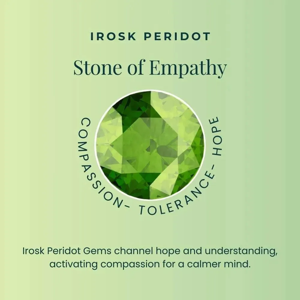 Sterling Silver Peridot Earrings | Heart Shape | Irosk ®