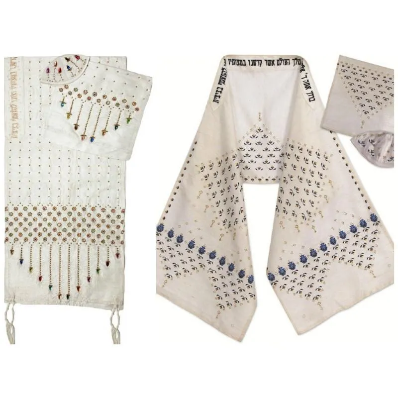 Stunning Beaded Designer Silk Tallit