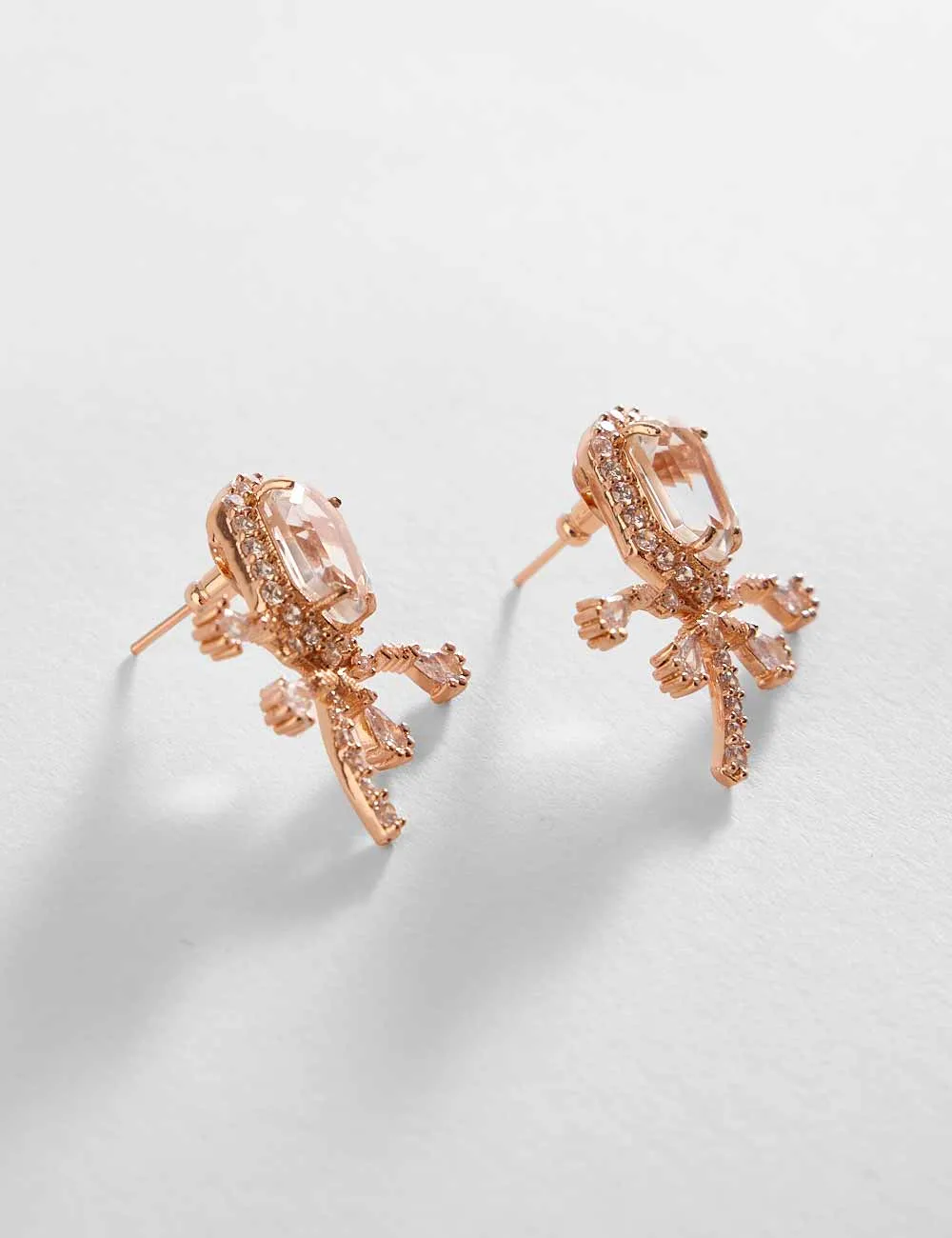 The Faena Mini Stud Earrings in Champagne