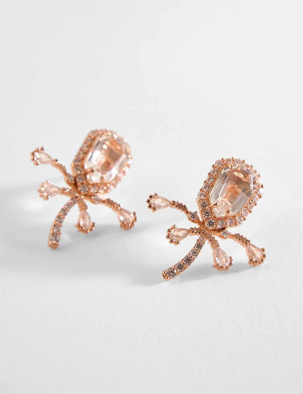 The Faena Mini Stud Earrings in Champagne
