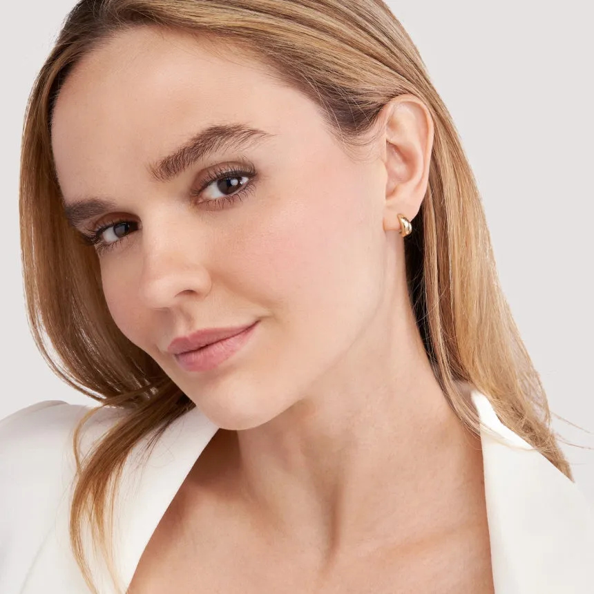 Thick Half Hoop Earrings