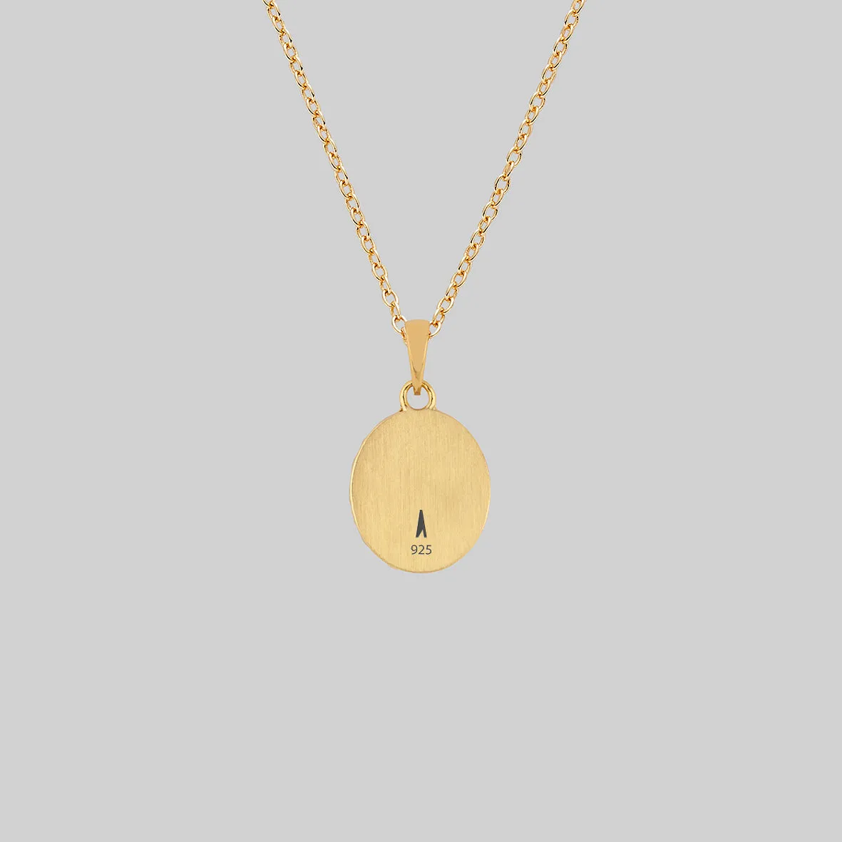 TILL DEATH. Promise Medallion Pendant Necklace - Gold