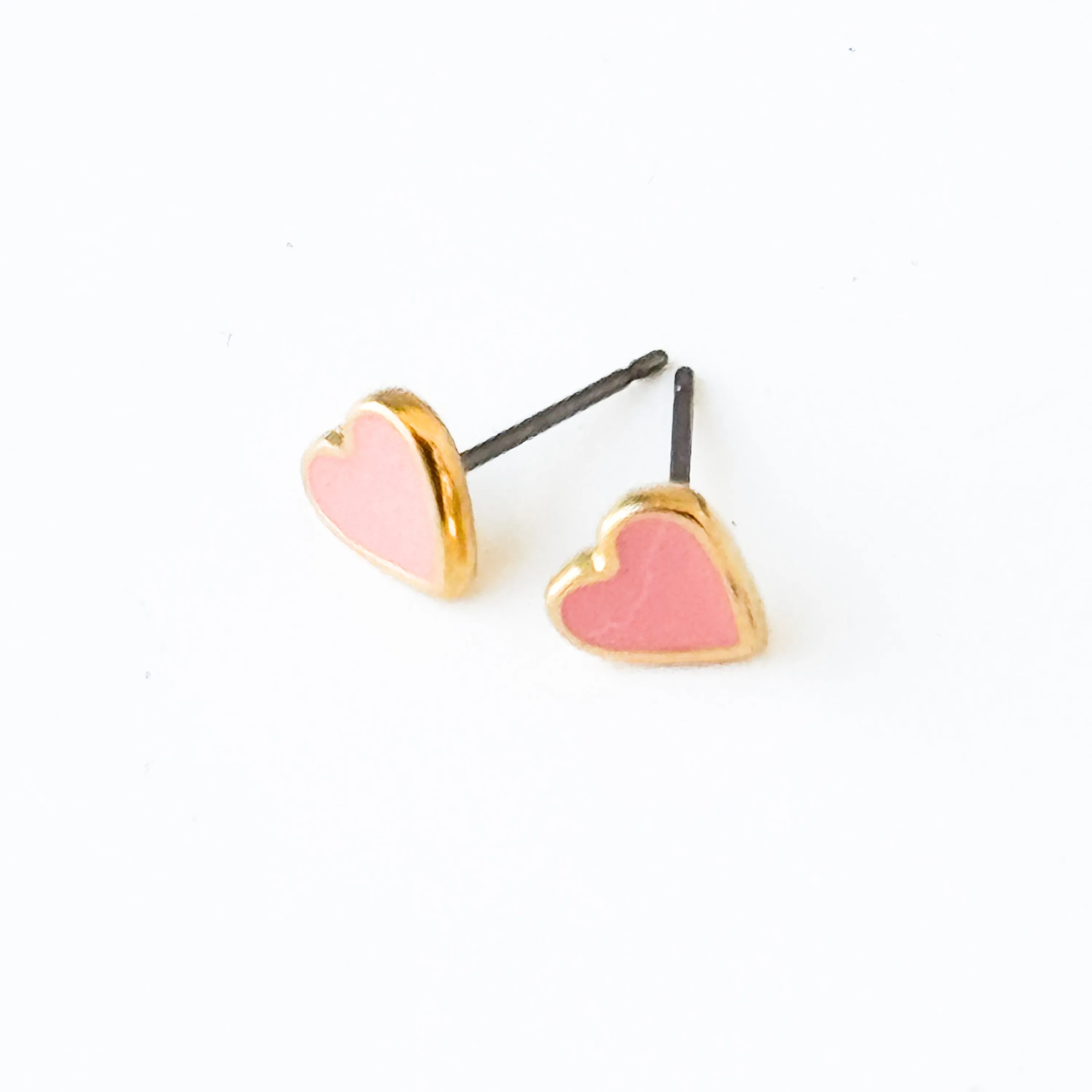 Tiny Heart Studs With Hypoallergenic posts - WS
