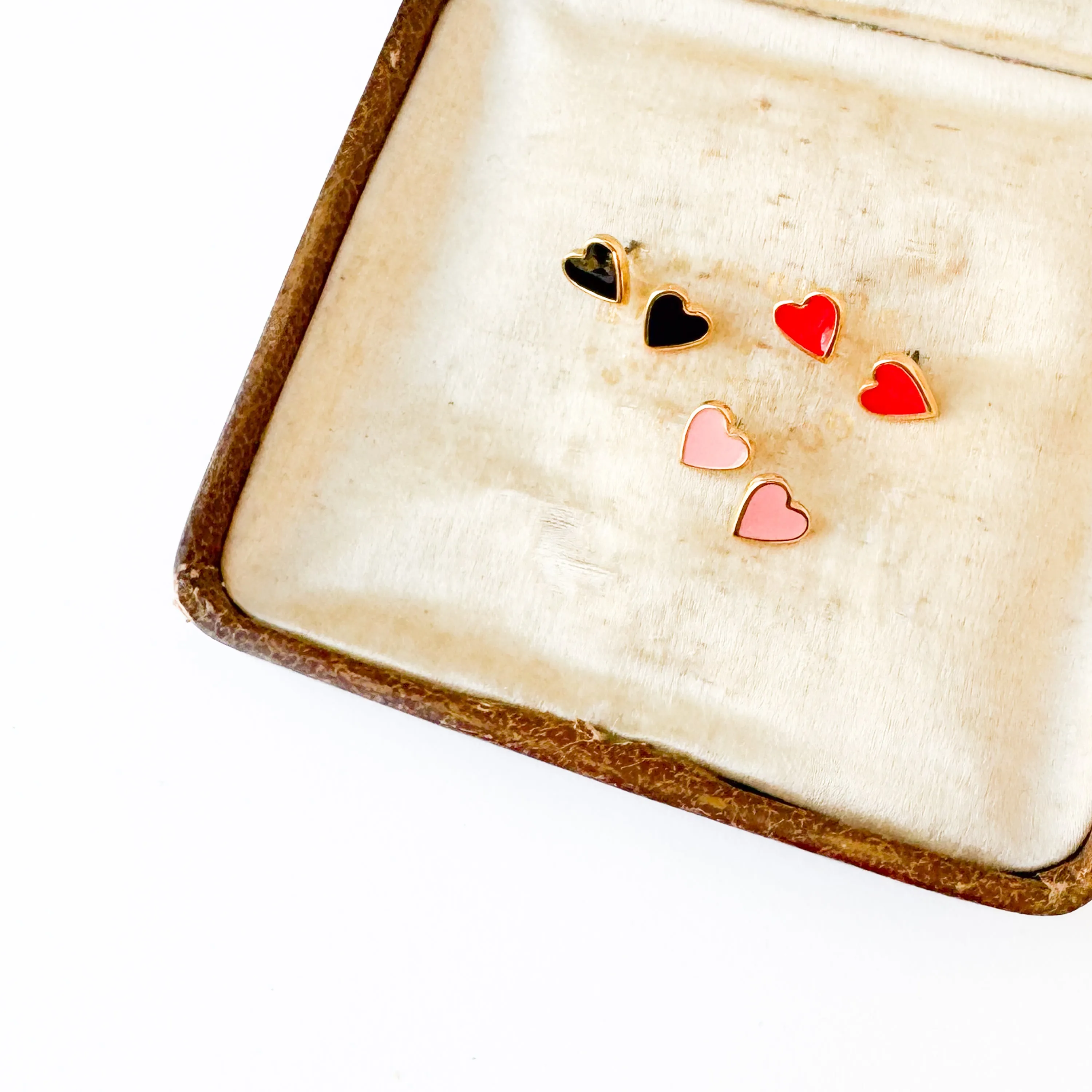 Tiny Heart Studs With Hypoallergenic posts - WS