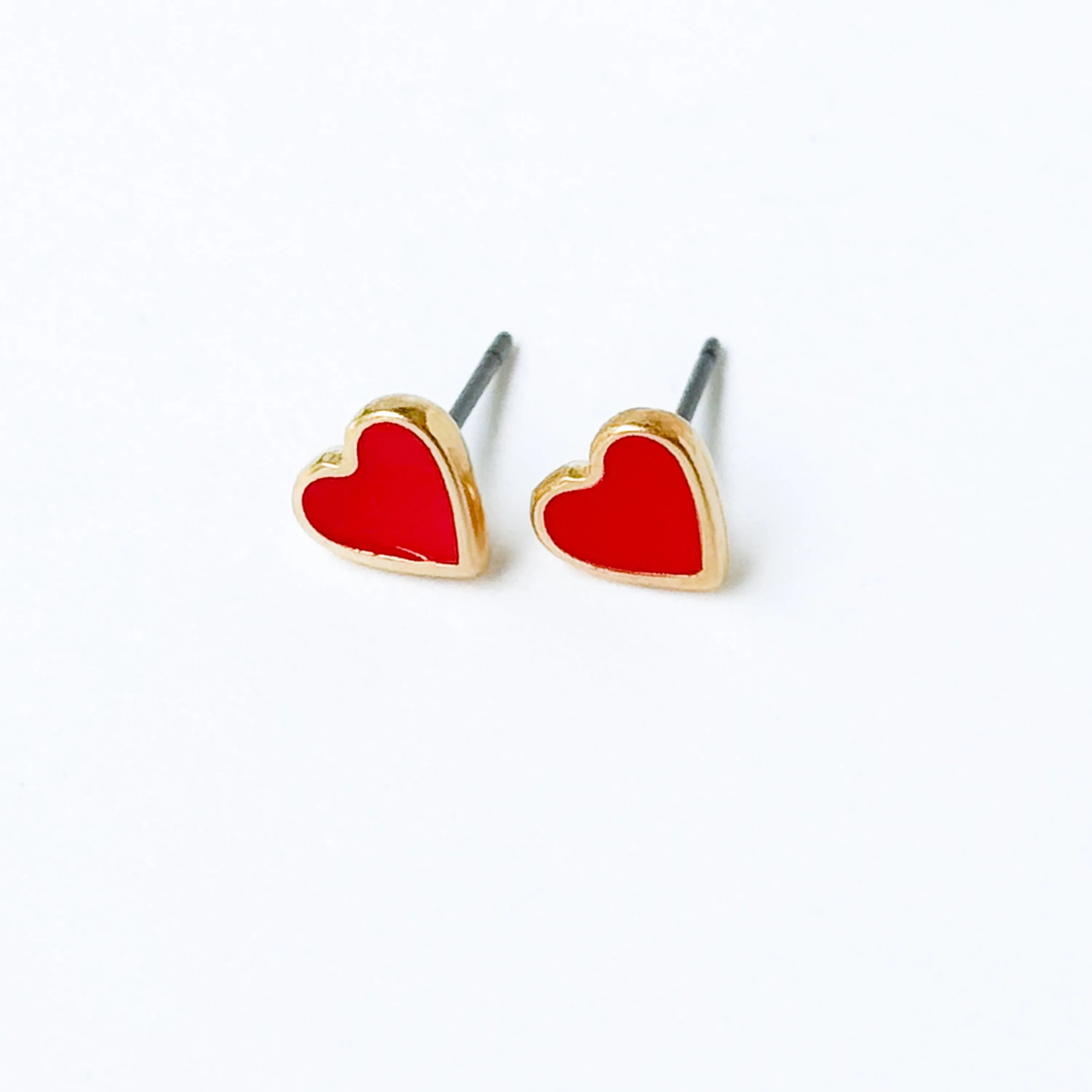 Tiny Heart Studs With Hypoallergenic posts - WS