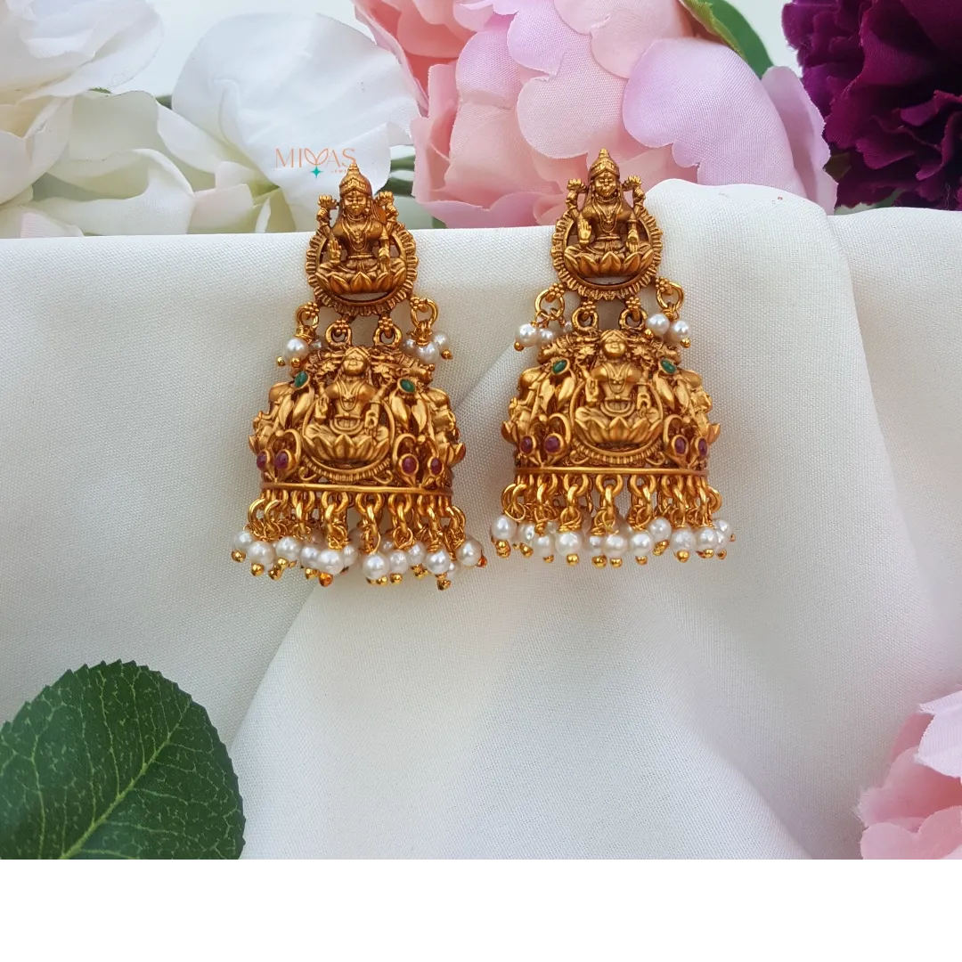 Traditional Inspired Lakshmi Design Jhumka