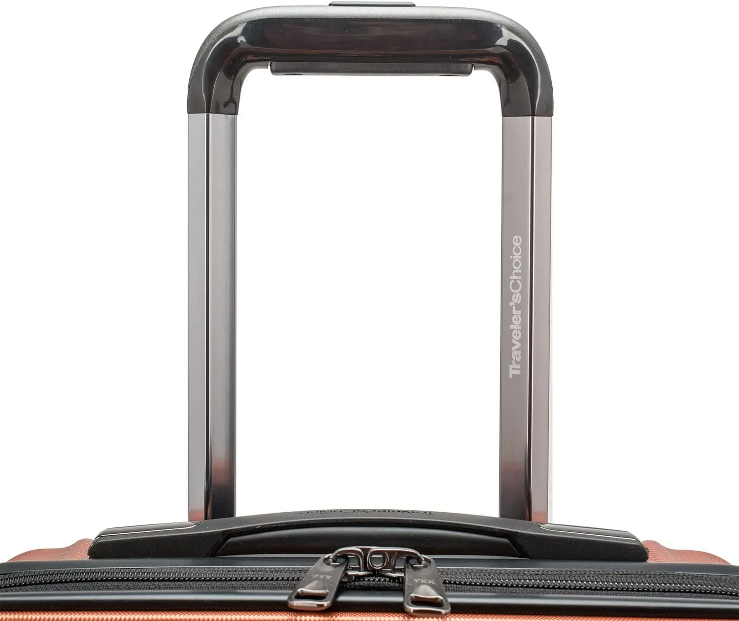 Traveler's Choice Archer Polycarbonate Hardside Spinner Luggage Set,Tie Down Straps, Orange, Checked 29-Inch