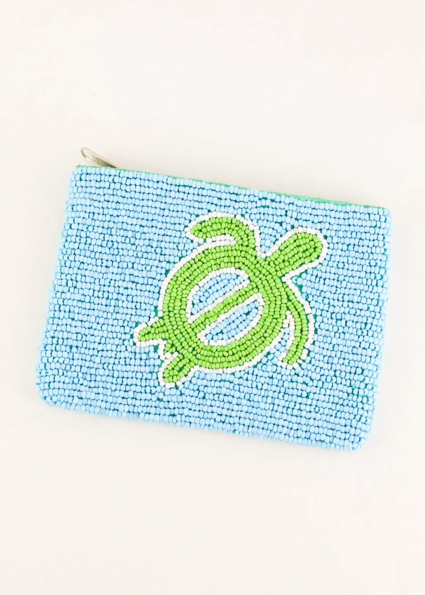 Turtle Beaded Coin Bag
