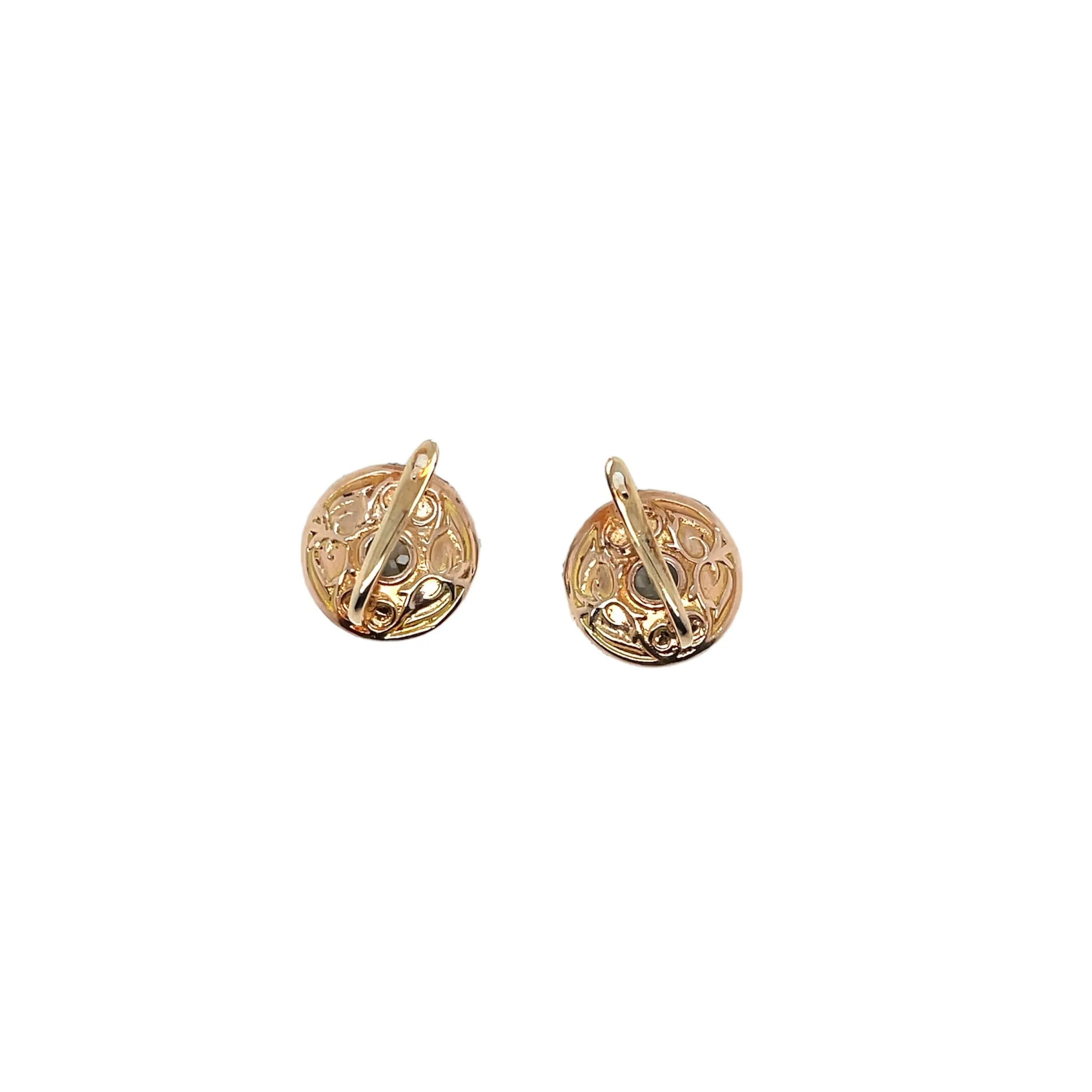 Victorian Diamond Gold and Silver Ring and Earrings Set