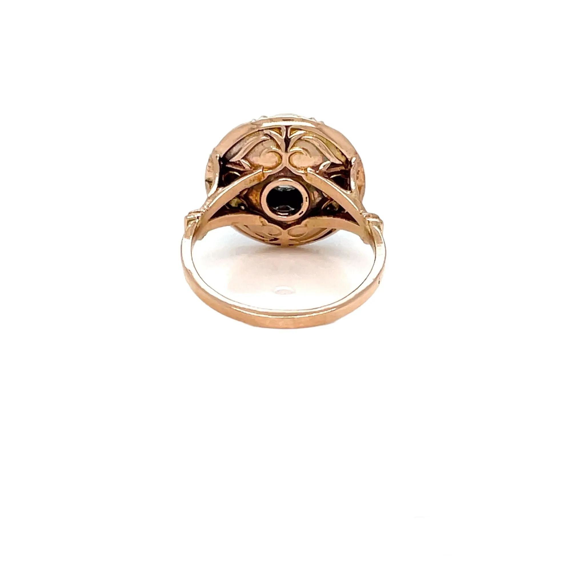 Victorian Diamond Gold and Silver Ring and Earrings Set