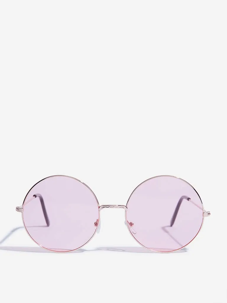 Westside Accessories Pink Round Frame Sunglasses