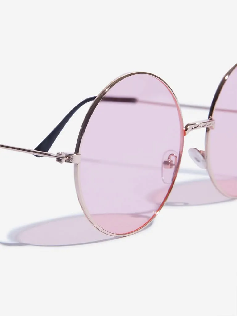 Westside Accessories Pink Round Frame Sunglasses