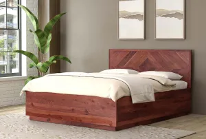 Wooden Hydraulic King Size Bed | Modern Lift Up Storage Bed For Bedroom